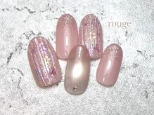 ルージュ(rouge)/押し花×バカラネイル