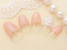 ネイルサロン ハンナ(Nail salon Hanna.Ri)/フラワー逆フレンチネイル