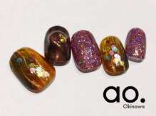 アオ おもろまち(ao.)/85min/ホロ×ラメ Nail ao.沖縄