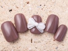 アイネイルズ 町田店(I nails)/シンプル３Dリボン7980円