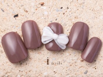 アイネイルズ 町田店(I nails)/シンプル3Dリボン7980円