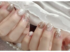 パールビジュー/ミラー/リボン