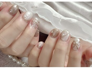 パールビジュー/ミラー/リボン