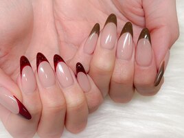 2色フレンチネイル