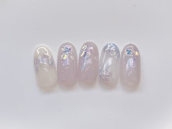 エヌワイ(Ny)/手書き 梅雨ネイル