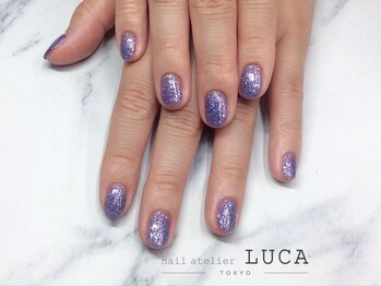 ネイルアトリエルカ(nail atelier LUCA)/W-215 パープルシェラックネイル