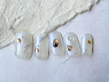 アイネイルズ 梅田店(I nails)/ホワイトオーロラブルー¥7200