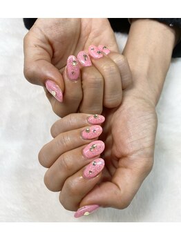 はあとねいる 宇都宮御幸ヶ原店/クリスタルネイルデザイン