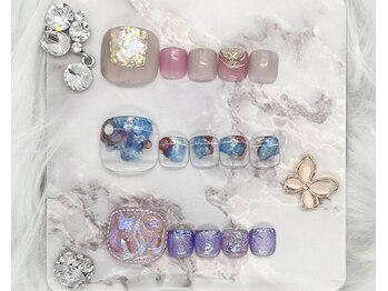 ラボーテ 月が丘店(La beaute)の写真/豊富なデザイン&カラーからお気に入りを選んで華やかな足元に♪角質ケアもお任せください！