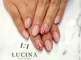 W-912　押し花×シェルネイル