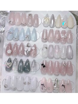 アムール(Amour)の写真/[定額ネイルコース¥7,800～]可愛いを詰め込んだトレンドデザイン多数◎持ち込みデザイン&長さだしも*心斎橋