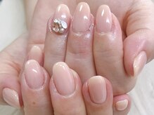 ケーズネイル製作所/シンプルビジューネイル