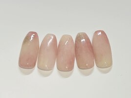 うるうる桃ネイル