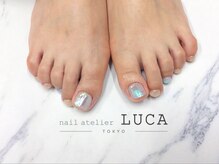ネイルアトリエルカ(nail atelier LUCA)/W-219 大人可愛い水色氷ネイル