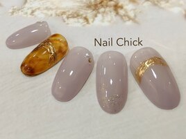 ガーリーべっ甲ネイル