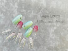 スリー(THREE)/August 2023/nail design