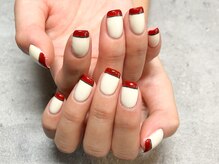 プルメリア(Plumeria)/【ハンド】クリスマスフレンチ