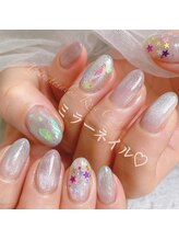 ローズクレア(Rose Crea)/ミラーネイルアレンジ