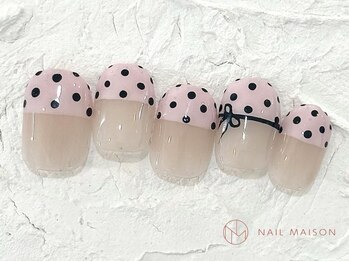 ネイルメゾン 池袋店(NAIL MAISON)/ドットリボン¥8050