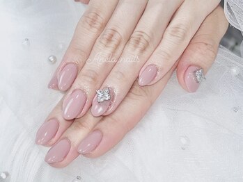 アネラ ネイルズ(Anela_nails)/ワンカラー+ワンホンパーツ