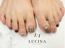 ネイルスタジオ ルキナ(LUCINA)/c-406 大人上品ブラウンネイル