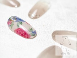 水彩フラワーネイル