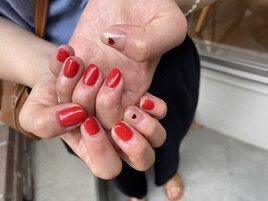 ワンポイントでガーリーに