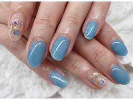 (中原)夏のブルーネイル