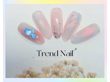 トレンドネイルスタジオ(Trend Nail Studio)/控えめな色味+夏に合う青パーツ