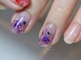 あじさい水滴ネイル