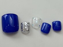 ネイルメゾン 天神店(NAIL MAISON)/青キラキラクリア夏¥9000
