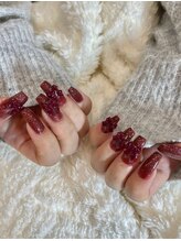 ロミー(Rommy)/ボルドーリボンネイル