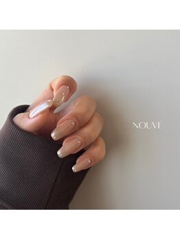ヌーヴ(NOUVE)/White mirror nail