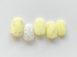 レモンイエロー×薔薇