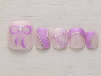 ネイルミックス 水戸店(Nail Mix)/ひらひらリボンネイル　5990円