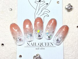 ハートホロ×グラデ￥7700