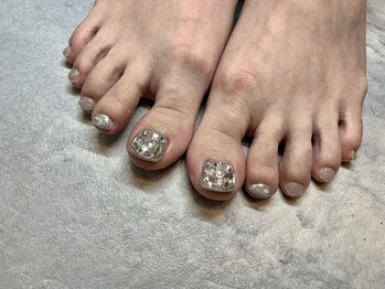 エンジェリック カラーズ(Angelic colors)/キラキラミラーフットネイル☆