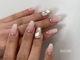 White gradation×bijou
