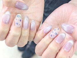 マグネットフレンチと押し花