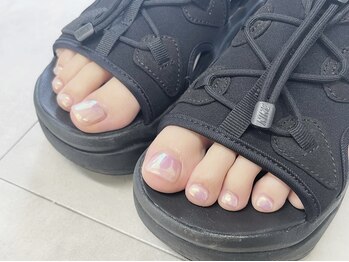 バタフライ 津田沼店(Butterfly)/ワンカラーベースミラーネイル