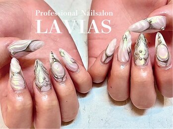 プロフェッショナル ネイルサロン ラヴィアス(LAVIAS)の写真/《付替オフ全員無料》高いデザイン力ならLAVIASで決まり★個性派～トレンドデザインまで幅広くご対応可能◎