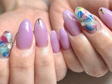 リッチネイル(Rich Nail)/カラフルフラワーネイル