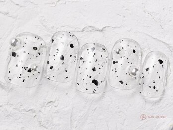 ネイルメゾン 池袋店(NAIL MAISON)/クリアベースダルメシアン¥8050
