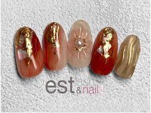 エストラッシュアンドネイル 銀座店(est lash&nail)/和柄着物ネイル／成人式