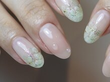 ネイルズ バイ ユイ 外苑前(Nails by Yui)/手描きウォーターカラー紫陽花