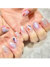 金魚ネイル/手描きネイル