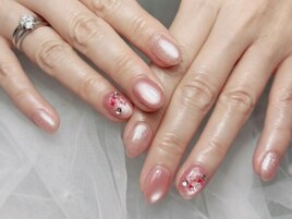 桜風ピンクネイル