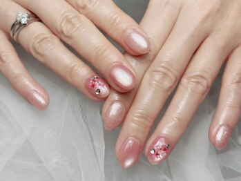 桜風ピンクネイル