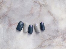 ミーム(meme)/しずくキラキラシンプルネイル