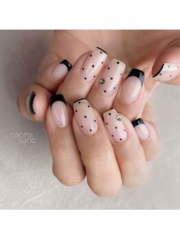 ノエム ネイルサロン(NOEM)/ブラック×ドット